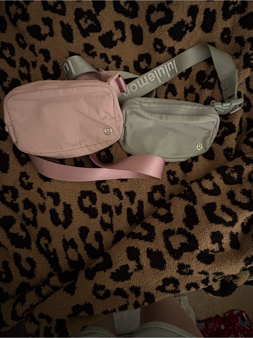 lululemon athletica BUNDLE Belt Bag in Pink and Light Gray